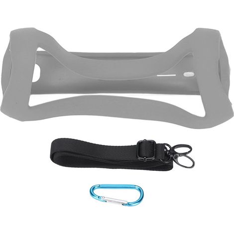 Étui en silicone pour Flip5, protection avec haut-parleur, sangle d'épaule et mousqueton, gris (1/5)