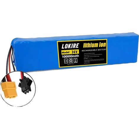 Batterie lithium-ion, capacité 100Ah, tension 36V, XT60-SM (1/2)