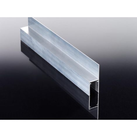 Alu-U-Profil mit oberer Lasche 6000 mm, pressblank, 16 mm