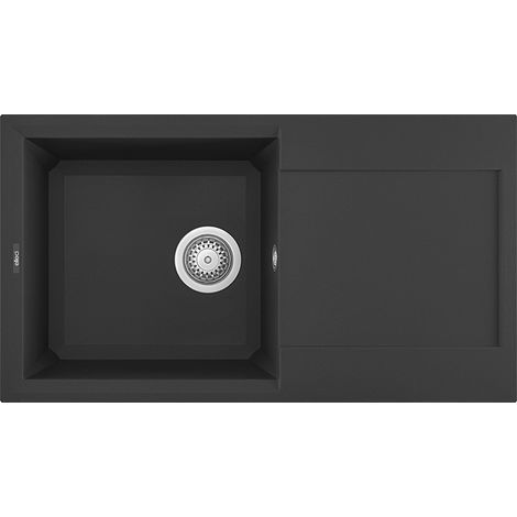 Lavello Elleci Incasso 1 vasca 78x43,5 Easy 290 Granitek Nero LGY29040