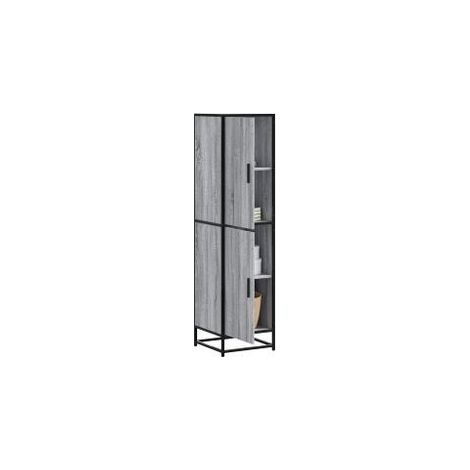 Buffet haut sonoma gris 35,5x35x139 bois d'ingénierie métal (1/5)