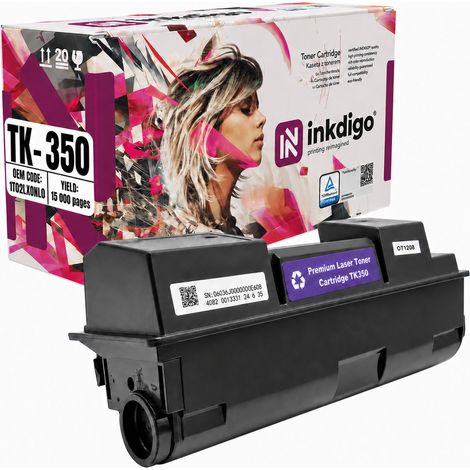 Toner Inkdigo TK350 compatibile con Kyocera FS-3040MFP FS-3140MFPPlus certificato TÜV. (1/5)