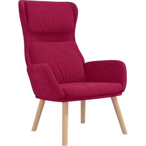 Maison Exclusive - Relaxsessel Weinrot Samt (1/5)