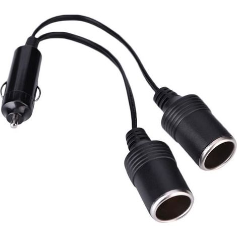 Adaptateur 2 voies 12/24 volts, adaptateur allume-cigare. Câble allume-cigare, pour camions, pour voitures, (1/4)