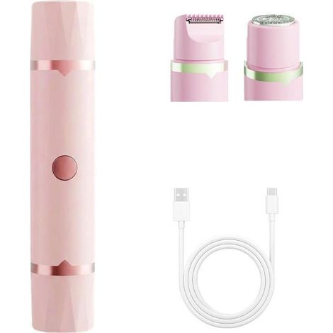Tondeuse bikini pour femme – Rasoir électrique 2-en-1 .rechargeable pour zone pubienne, jambes et corps – Étanche et facile à... (1/5)