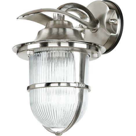 Außenleuchte Messing Glas Maritim E27 IP64 Wandlampe Haus Garten Eingang