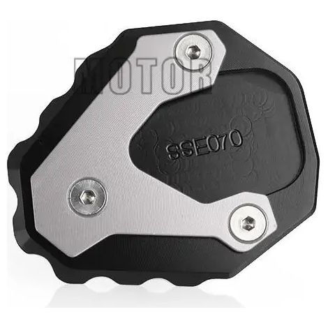 (Gary sans logo) Compatible avec HONDA CB500X CB 500X CB500 X 2017-2021 Moto Plaque d'extension de béquille latérale CNC, support de béquille latérale Maxpower (1/4)