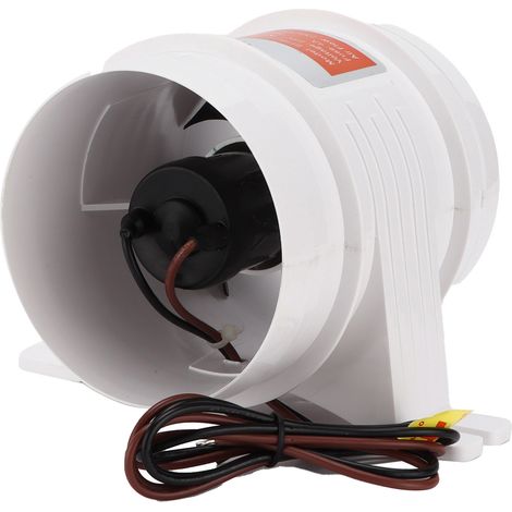 Weißer, wasserdichter Inline-Gebläse für Belüftungsschläuche mit 4 Zoll Durchmesser, ideal für Boote, Wohnmobile und Yachten (1/5)