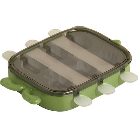 Ice Cream Making Mold Cartoon Animal Shape Food Grade Silicone Maker Tool Homemade Supplies Green