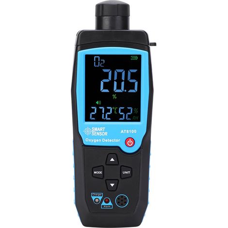 Détecteur d'oxygène de haute précision AT8100, testeur de capteur intelligent portatif, plage de mesure 0 à 25% (1/5)