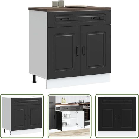 vidaXL Küchenunterschrank Kalmar Schwarz Holzwerkstoff (1/5)