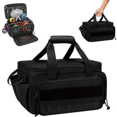 Petit Sac à Outils pour Homme,Organiseur de Rangement d'outils,Trousse de Transport pour Outils,Multifonctionnel Sac À Tactique,Sacoche Outils,Sac de Travail pour Réparateur,Électricien,Charpen (1/4)
