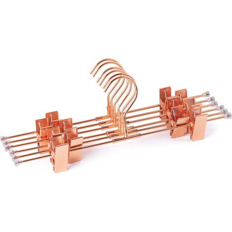 SKLUM 6er Set Metal Kleiderbügeln mit Klammern Gärde Roségold