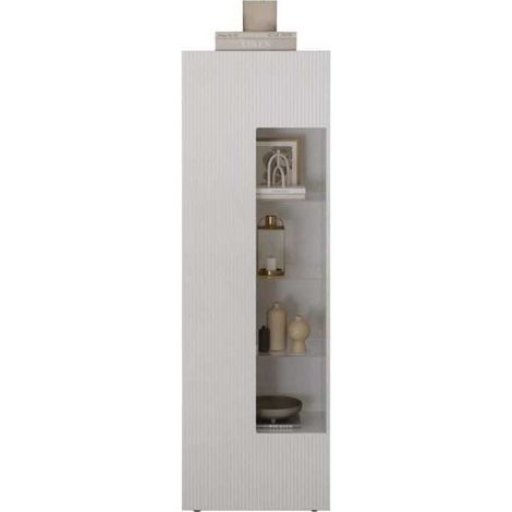 Vitrine AUCUNE RICCIONE 1 porte 60x42x186 cm Blanc laqué brillant (1/5)