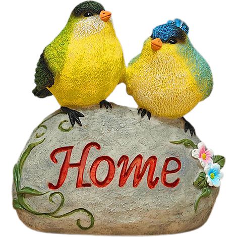 Estatua de pájaro en miniatura para decoración del hogar, estilo jardín 2, artesanía creativa (1/5)