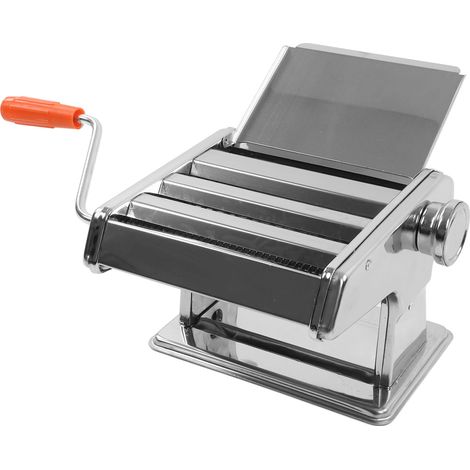 Machine à pâtes manuelle en acier inoxydable avec 9 niveaux d'épaisseur et poignée antidérapante (1/5)