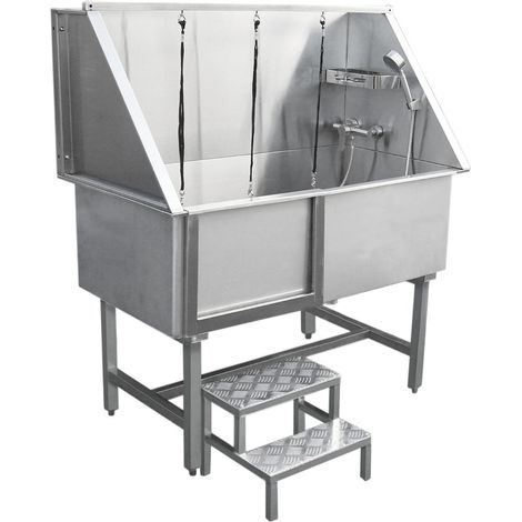 Dog Grooming Bath Steel Pet Wash Station 600mm (1/5)