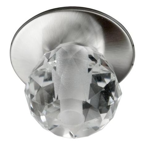 Spot encastré plafond satiné rond cristal G4 20W 12V