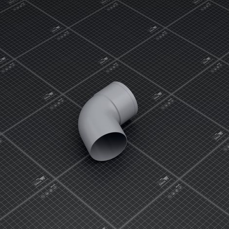 Coude M/F 67° pour tuyau de 80 mm - Gris