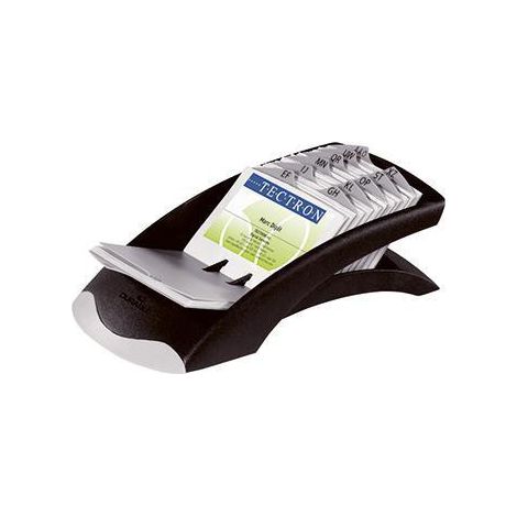 Visitenkartenständer VISIFIX® DESK VEGAS 104 x 72 mm (B x H) gefüllt 200 Karten 100 Hüllen Kunststoff schwarz (1/3)