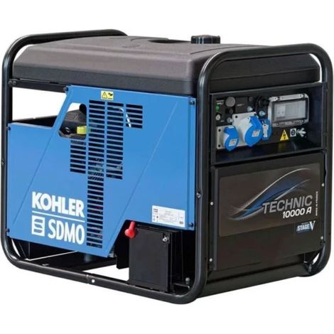 Sdmo – Groupe électrogène monophasé 10.5 kW – Moteur KOHLER – Démarrage électrique – Réservoir 35L – Autonomie 7h – Niveau sonore 97 dB(A) (1/3)