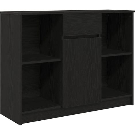 Maison Exclusive - Aparador con cajón roble negro 101x35x76 cm ma (1/5)