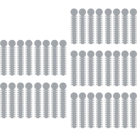 40 élastiques orthodontiques argentés pour appareils dentaires et bagues - Lot de pièces (1/5)