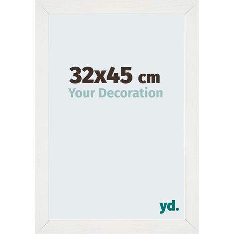yd. - Cadre photo 32x45 - Blanc Patine - MDF - Mura