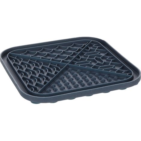 Tapis à lécher Tolo Carré Bleu foncé 20 x 20 pour chien et chat - Flamingo (1/4)