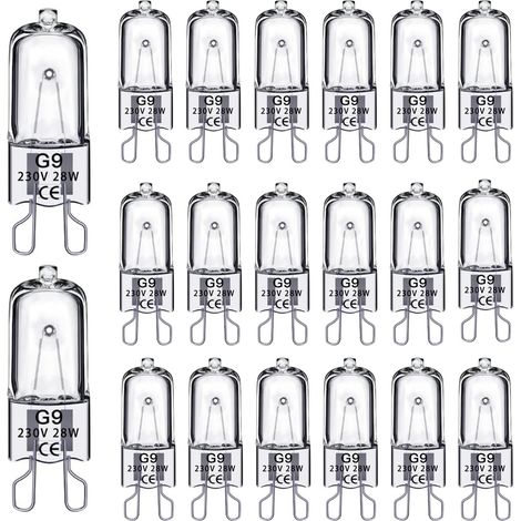 20er-Packung G9-Halogenlampen, 28 W, 230 V (1/5)