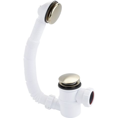 McAlpine Bath Trap Waste& Overflow - Brushed Brass 50mm (1/2)