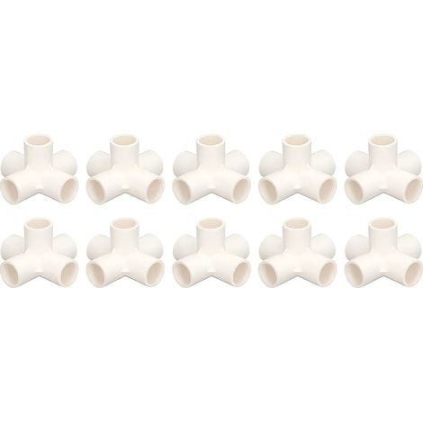 Raccord de tuyau PVC 5 voies 25 mm 10 pices 2025 (1/5)