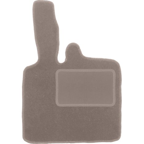 Alfombrilla de terciopelo para el conductor para: Smart ForTwo I con pata (1998-2007) beige