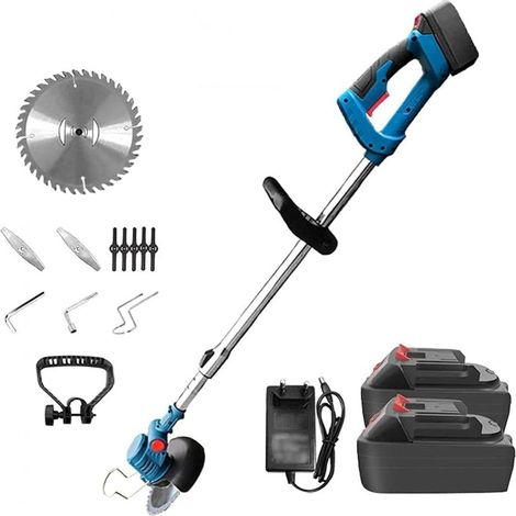 Tondeuse À Gazon Électrique Sans Fil - Batterie Lithium 24 V - Hauteur De Coupe Réglable 1-30 Cm - Diamètre De Coupe 15,2 Cm - 1 Pièce