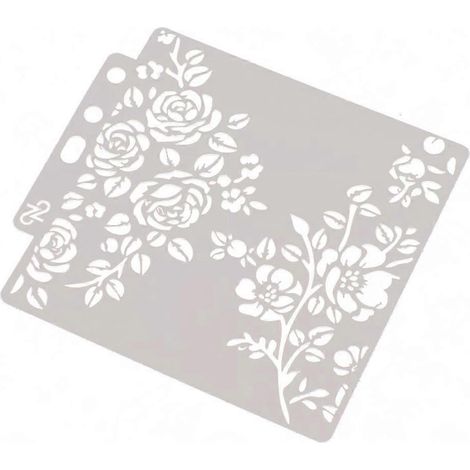 Schablonen, Vorlagen, Malerei, Scrapbooking, Prägen, Stempeln, Album, Karte, DIY, Blume