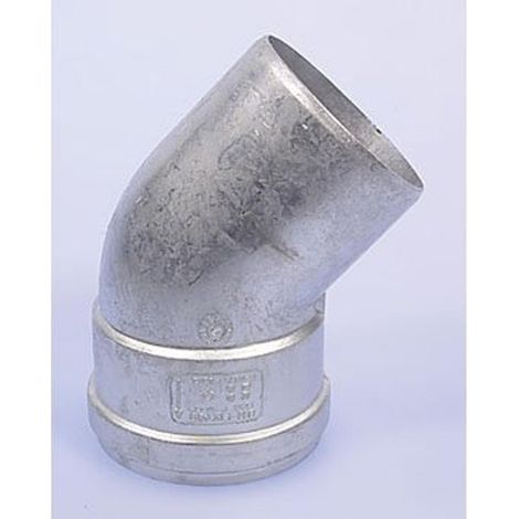 Burgerhout BM FIX Coude segmenté en aluminium à paroi épaisse 45 degrés 130mm (1/2)