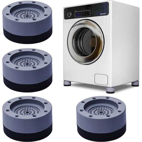 Patins Anti Vibration, 4 Pièces Tampons À Pied Machine À Laver, Pieds en Caoutchouc pour Machine à Laver, Coussinets Pied de Machine (1/4)