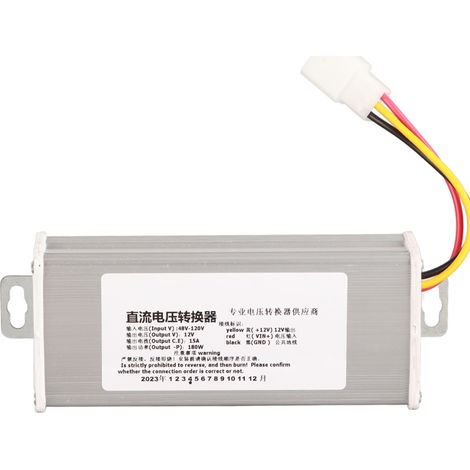 Adaptateur convertisseur DC 48V-120V vers 12V/15A/180W pour scooter électrique (1/5)