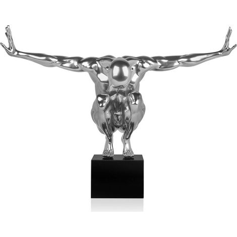Estatua EQUILIBRIO Gigante Color Efecto Espejo 59 x 80 x 31 cm - SpazioLuzio