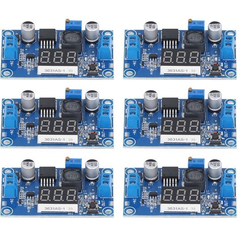 Lot de 6 régulateurs de tension abaisseur CC-CC 4‑40V à 1.25‑37V, convertisseur abaisseur électronique. (1/5)
