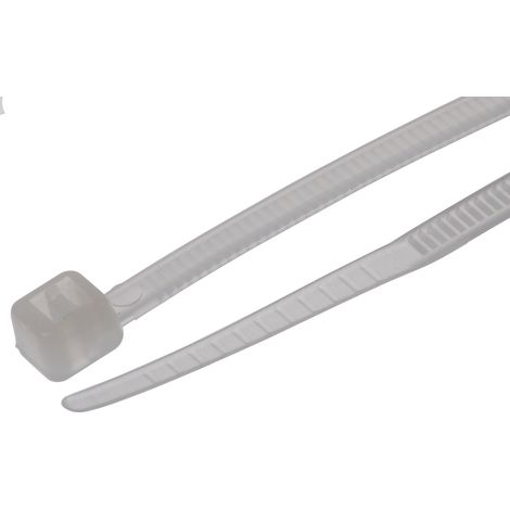 Serre-câble RS PRO Naturel en Nylon 66, 142mm x 2,5 mm ( Prix pour Sachet de 100 ) (1/2)