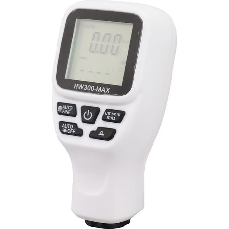 Jauge Épaisseur Peinture 0 à 2000 µm Précision Auto-Extinction Portable Mesure Revêtement Auto pour Acheteurs Véhicule Occasion ABS Blanc (1/5)