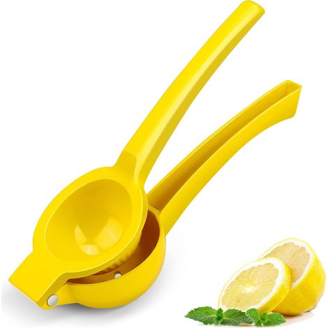 Exprimidor manual de limones: fabricado en metal, apto para limones y limas, utensilio de cocina para exprimir cítricos, apto para lavavajillas.