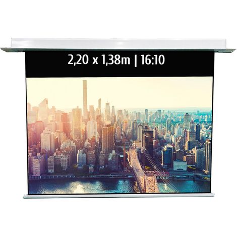 Ecran de projection motorisé encastrable 2,20 x 1,38m - Format 16:10 - Wi-Fi