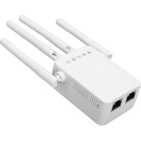 Répéteur sans fil Amplificateur de signal WiFi Répéteur de réseau 2,4 GHz 300 Mbps/5 GHz 867 Mbps Double bande AC 100/240 V (Prise UE) (1/5)