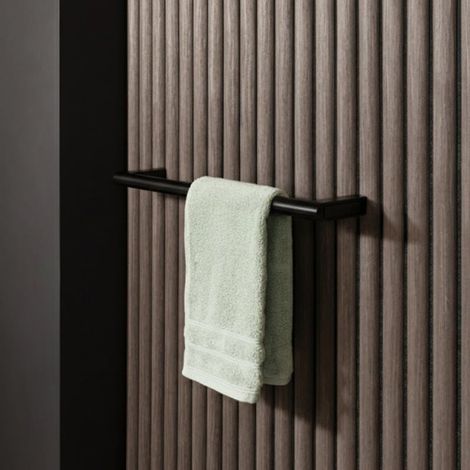JTP Ora Dry Electric Towel Rail 600mm W - Matt Black (1/4)