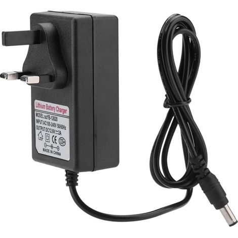 Chargeur Secteur 12.6V 2A pour Batterie Lithium-ion, Adaptateur 100-240V avec Fiche UK (1/5)