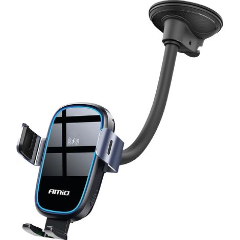 Support de téléphone de voiture pour pare-brise, tableau de bord, chargeur à induction 15W amio-03780 (1/4)