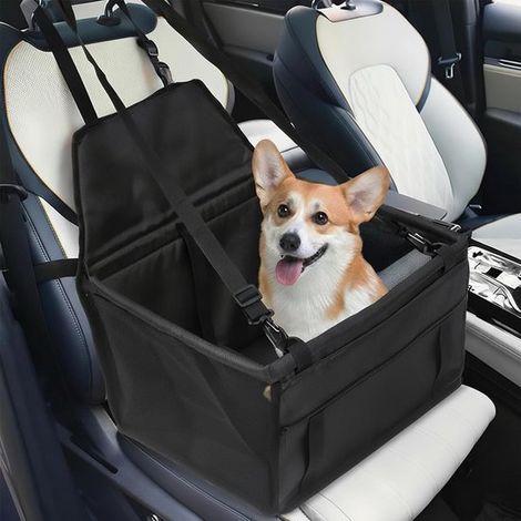Cama perros, Cama Oxford perros, Jaula plegable perros, Caja transporte plegable, Transpirable, Lavable, 40x33x45cm, Patrón huellas gris oscuro (1/5)