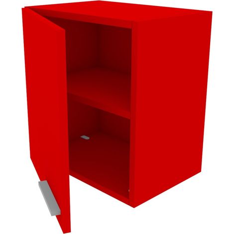 Libreria pensile moderna con anta - Design minimalista e montaggio rapido - Rosso